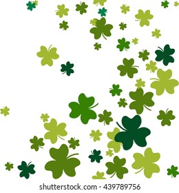 Vector of leaf clover . St Patricks day. Colorful. Illustration. A seamless pattern.