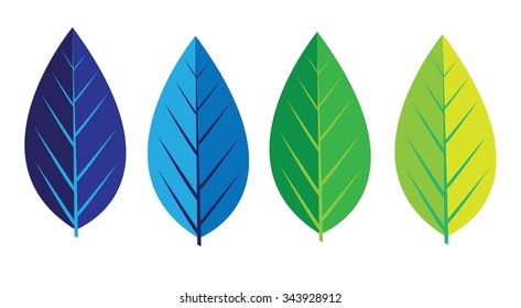 vector leaf color