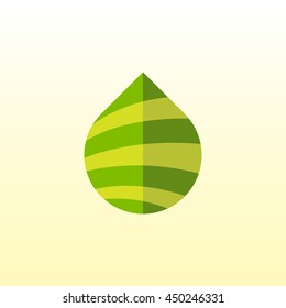 Vector leaf, ecology. Abstract emblem, design concept, logo, logotype element for template.