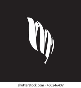 Vector leaf, ecology. Abstract emblem, design concept, logo, logotype element for template.
