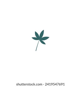 vector leaf element in green color vector