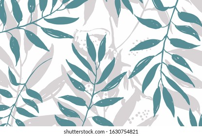
vector leaf floral botanical pattern