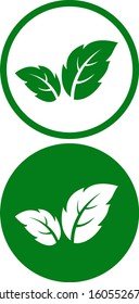 Vector leaf icon set