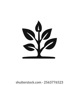 Vector leaf icon. Tree with leaves logo. Ecology symbol. Nature and environmental protection logo. Care for ecology and atmosphere. Vector illustration.