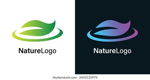 
Vector leaf logo design template