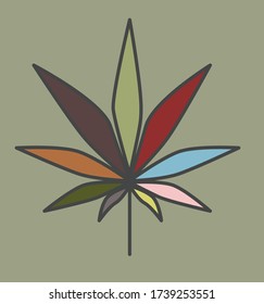 Símbolo del logotipo de la hoja de vectores tono pastel