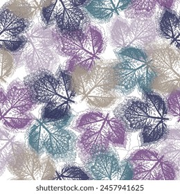 Vector leaf motif color blocking illustration seamless repeat pattern fashion and home decor print fabric digital artwork endless motif for textile decor and design.