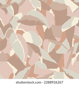 Vector leaf motif illustration seamless repeat pattern
