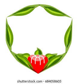Vector Leaf  with Natural Ecology Abstract Design Concept, Logo, Logotype element for template. - stock vector