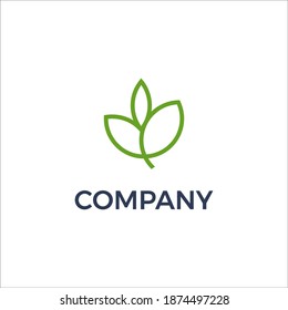 naturaleza de hoja vectorial verde. plantilla de diseño de logotipo de negocios
