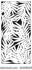 Vector leaf nature room divider, Laser cut leaf panel, stencil divider. Wall art for home decor, room divider screens.	