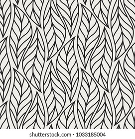 Vector Leaf Seamless Pattern. Abstract leaves texture.