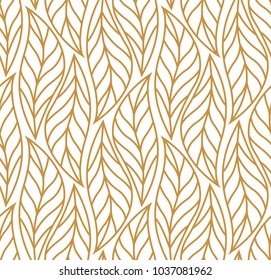 Vector Leaf Seamless Pattern. Abstract leaves texture.