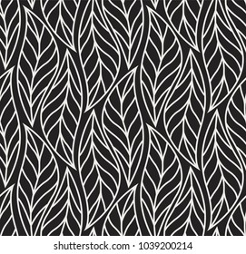 Vector Leaf Seamless Pattern. Abstract leaves texture.
