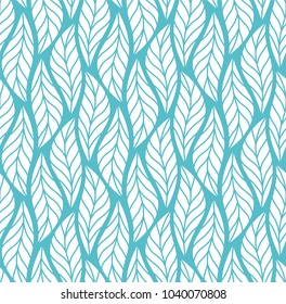 Vector Leaf Seamless Pattern. Abstract leaves texture.
