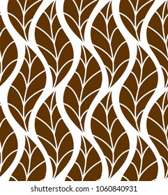 Vector Leaf Seamless Pattern. Abstract leaves texture.