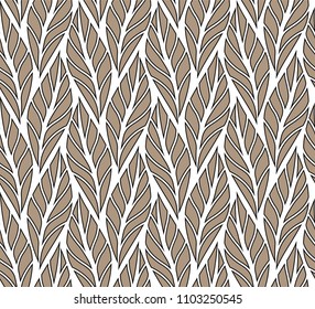 Vector Leaf Seamless Pattern. Abstract leaves texture.