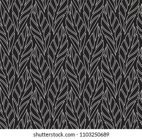 Vector Leaf Seamless Pattern. Abstract leaves texture.