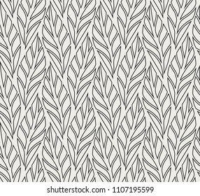 Vector Leaf Seamless Pattern. Abstract leaves texture.