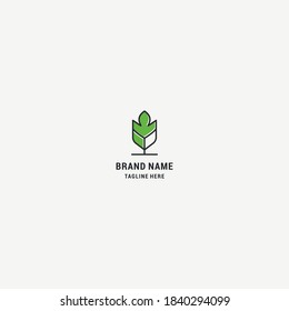 Vector leaf shape Abstract emblem, design concept, logo, logotype