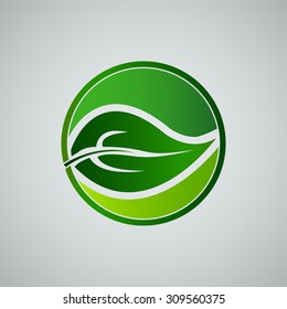 Vector of leaf symbol or icon