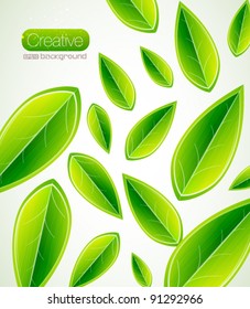 Vector leaf texture background