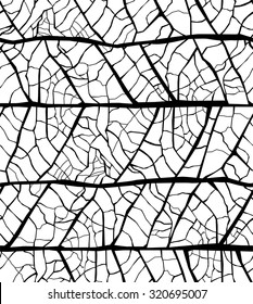 Vector leaf veins seamless texture pattern