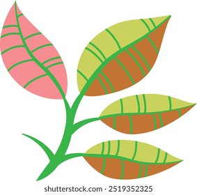  vector Leafs cute white background