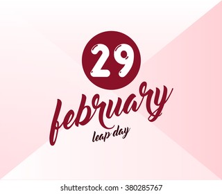 vector Leap Day with background. February 29