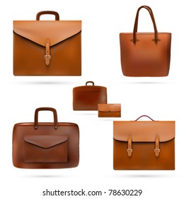 vector leather bags