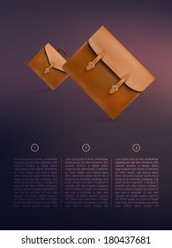 vector leather bags illustration 