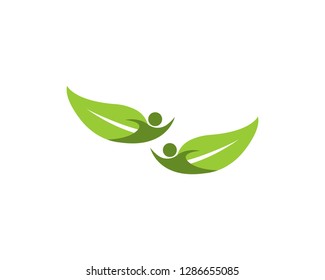 Vector leave go green nature logo and symbol