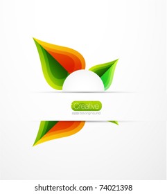Vector leaves. Abstract summer nature background