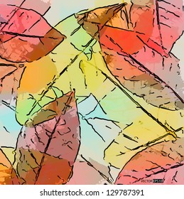 Vector leaves background