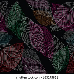 Vector leaves background