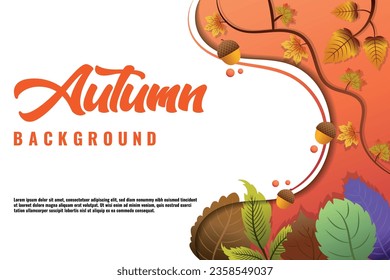 Vector Leaves Background for Autumn Seasons V5