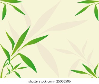 Vector leaves background resembling a Chinese drawing