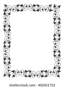 Vector leaves frame design.