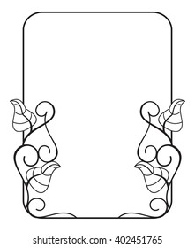 Vector leaves frame design.