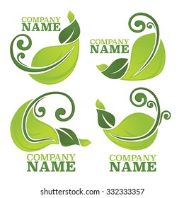 vector leaves frames, emblems and logo collection
