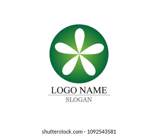 Vector leaves green nature logo and symbol