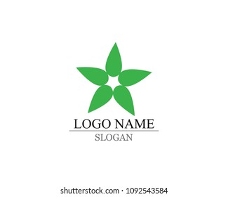 Vector leaves green nature logo and symbol