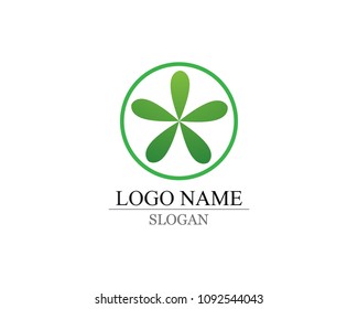 Vector leaves green nature logo and symbol