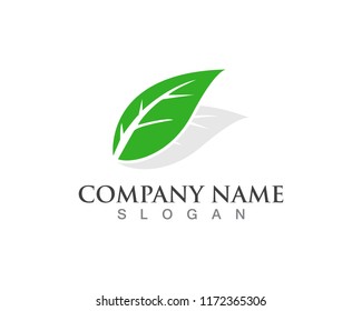 Vector leaves green nature logo and symbol