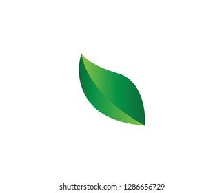 Vector leaves green nature logo template symbol