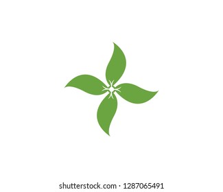 Vector leaves green nature logo and symbol