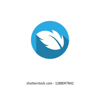 Vector leaves green nature logo and symbol