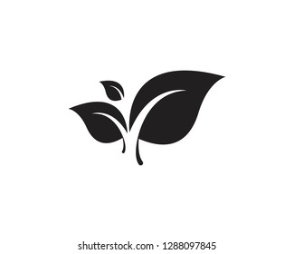 Vector leaves green nature logo and symbol