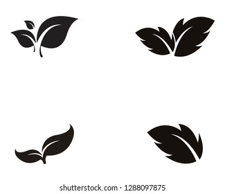 El vector deja el logotipo y símbolo de la naturaleza verde