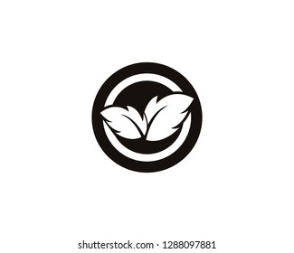 Vector leaves green nature logo and symbol